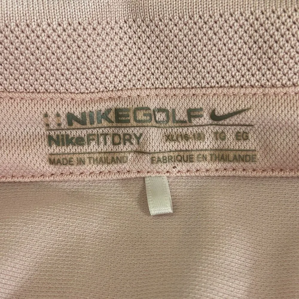Nike Dri-FIT Light Pink Sleeveless Golf Polo Shirt Size XL Sports Athletic Shirt